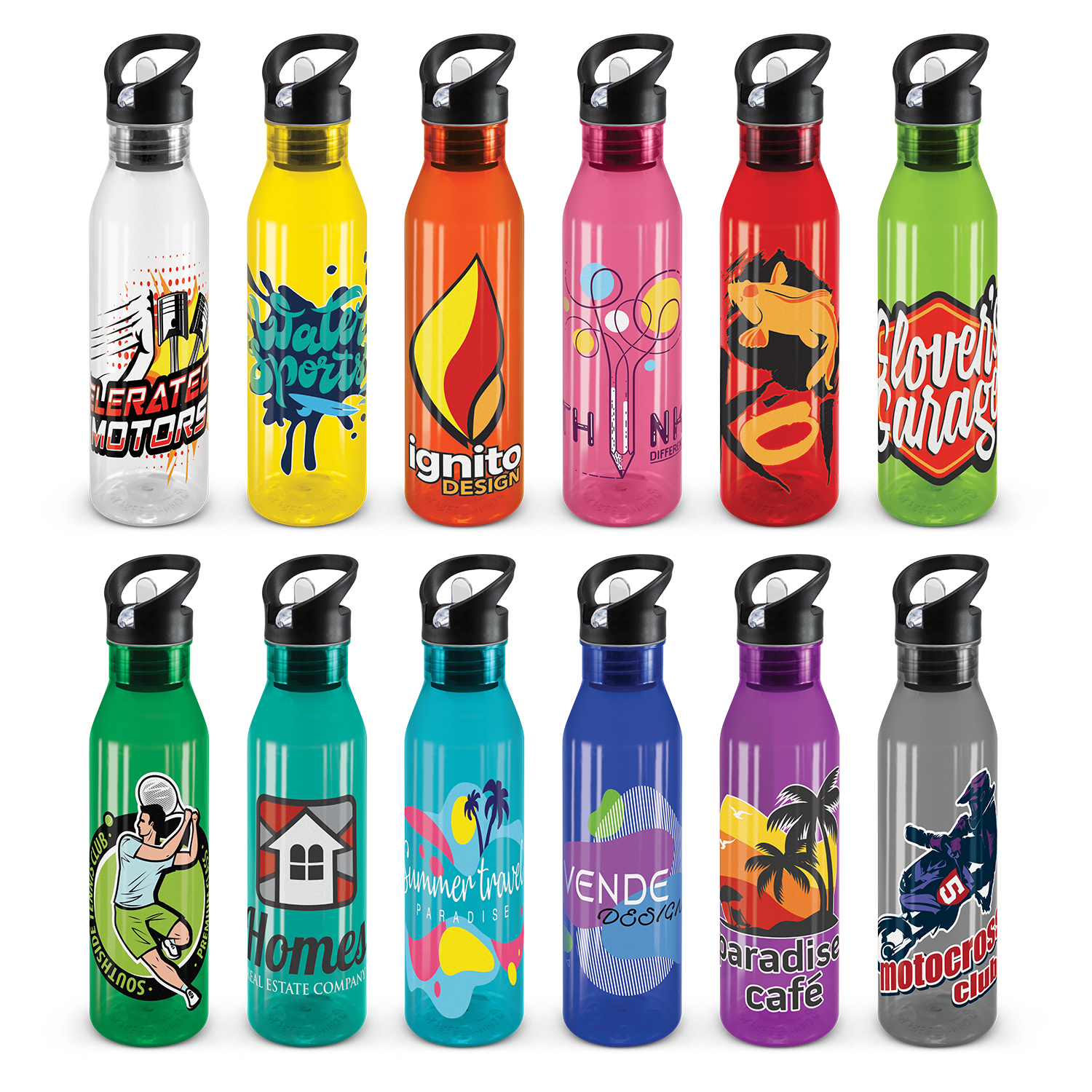 plastic promotional translucent drink bottles