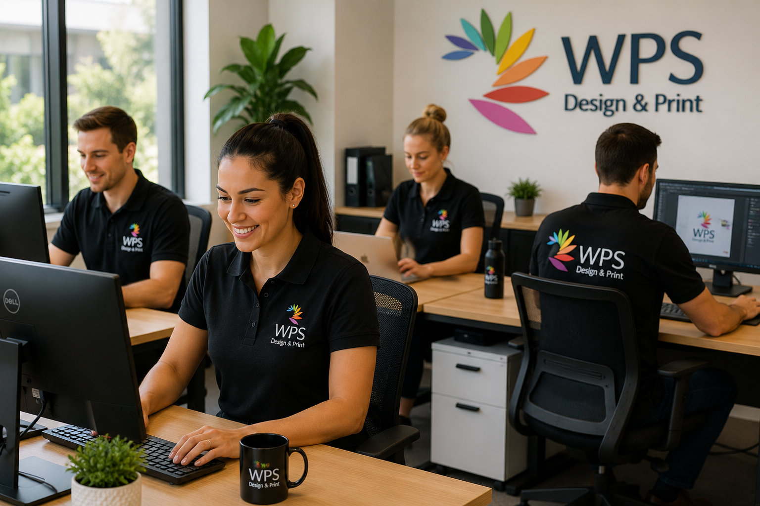 Branded polo shirts for office staff