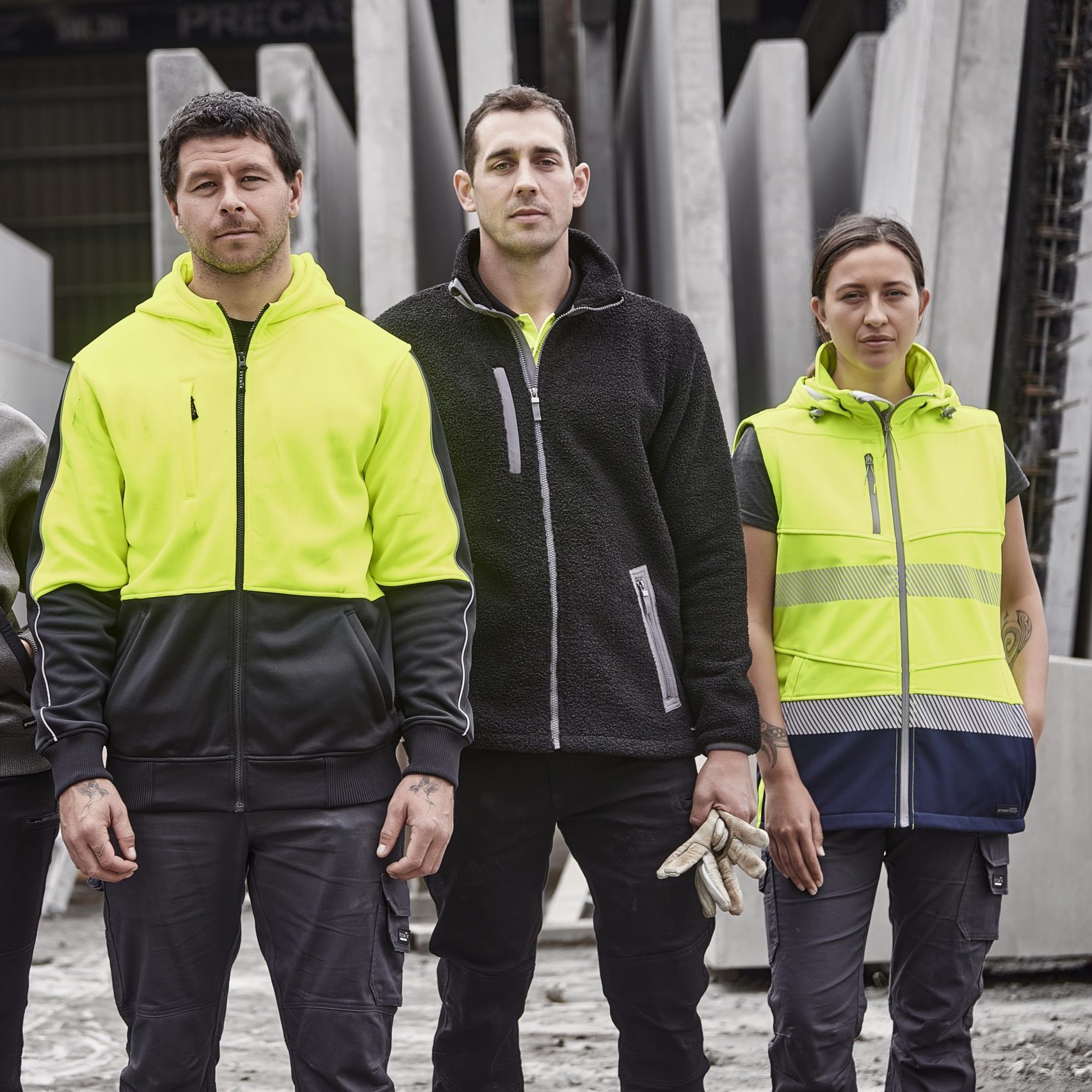 Branded hi vis clothing and safety workwear for construction, trades and industrial workplaces