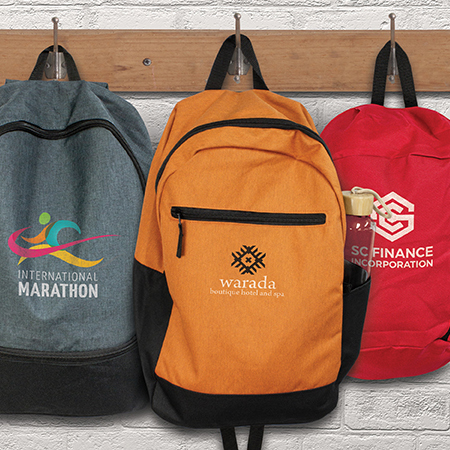 Branded promotional backpacks